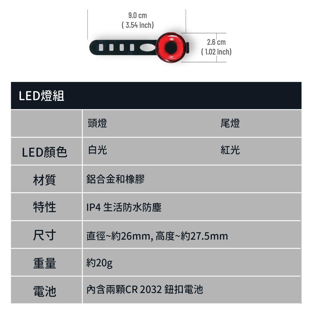都會安全LED頭燈尾燈組